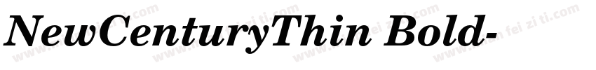 NewCenturyThin Bold字体转换
